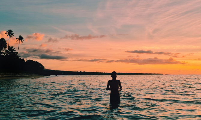 Pacific Ocean landscape in Fiji